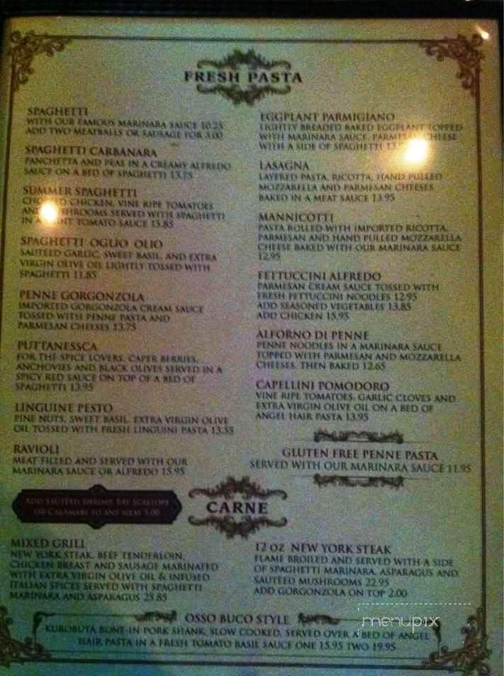 Bella Notte - Tulare, CA menu_pic