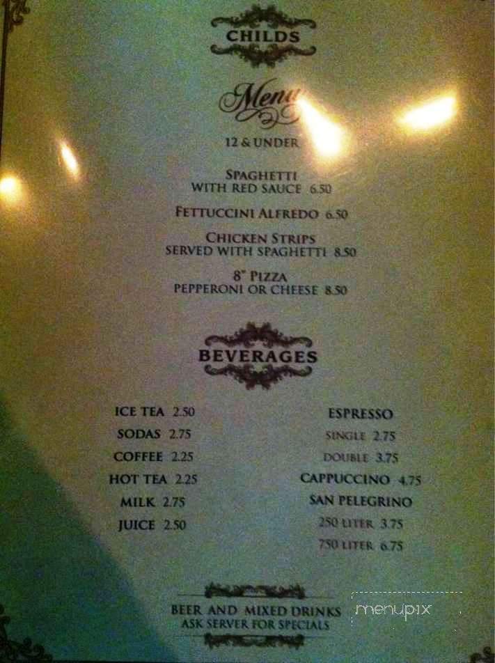 Bella Notte - Tulare, CA menu_pic
