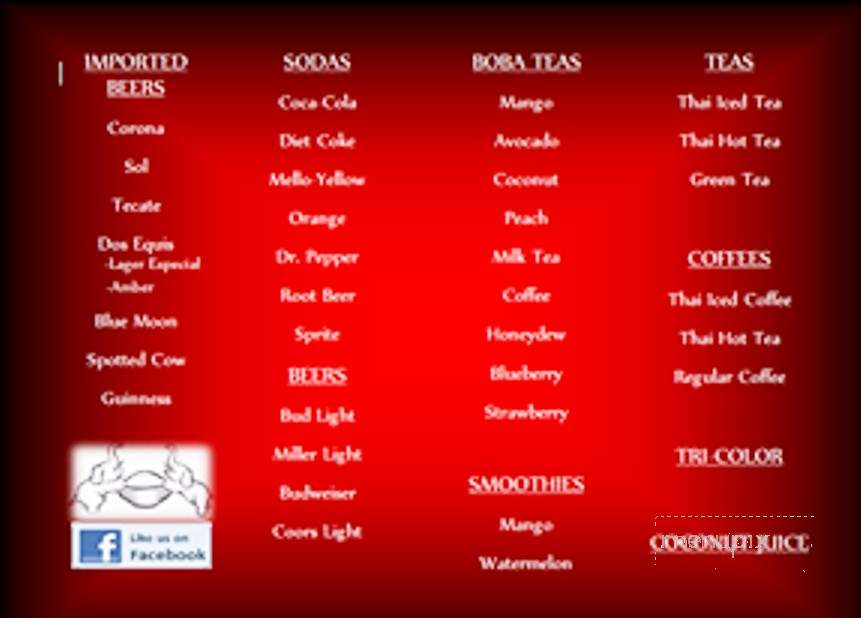 Rice Palace Thai Cuisine - Eau Claire, WI menu_pic