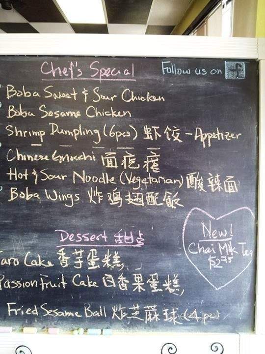 Boba Fusion Cafe - Stillwater, OK menu_pic