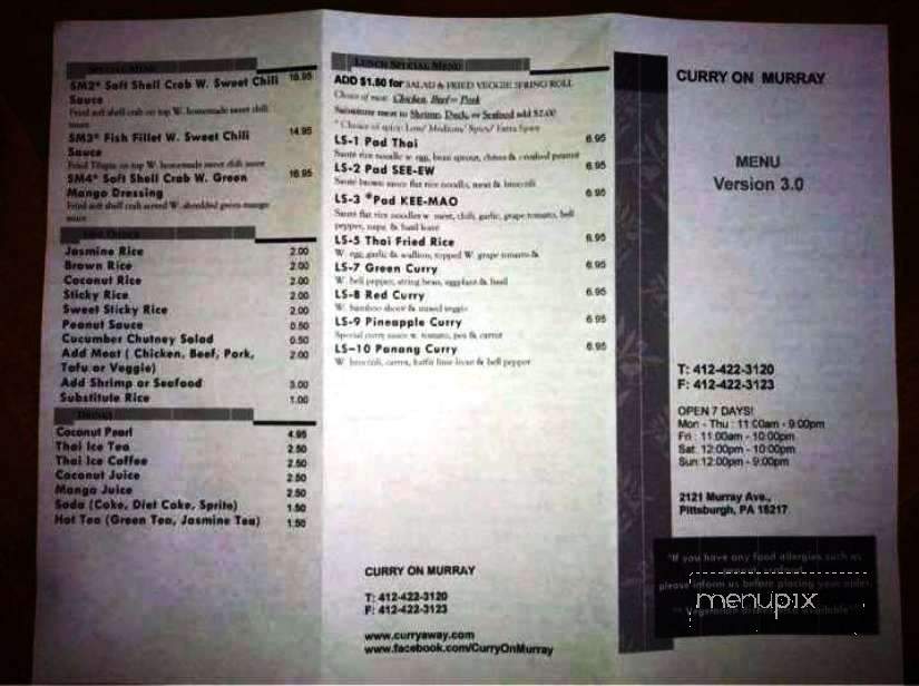 Curry On Murray - Pittsburgh, PA menu_pic