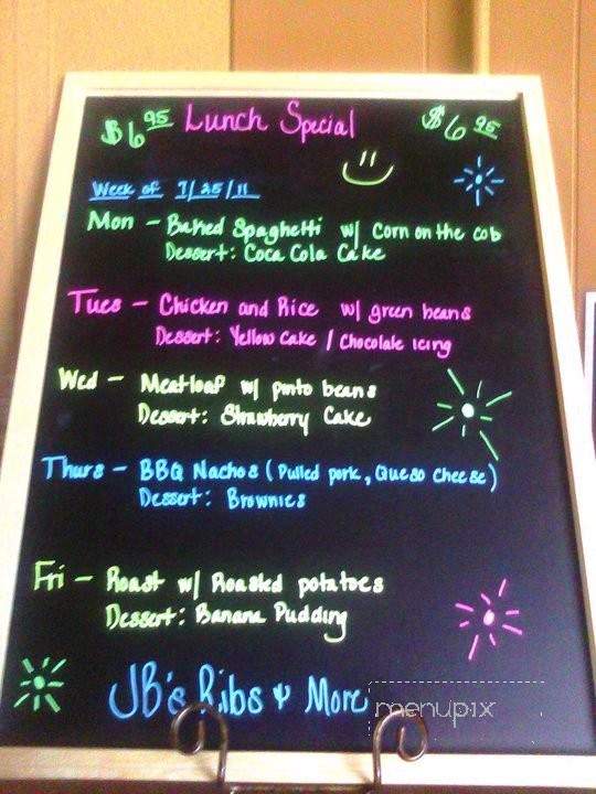 JB Ribs and More - Maryville, TN menu_pic