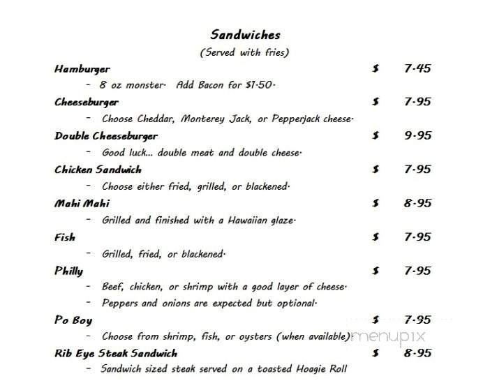 RiverTown Grill Restaurant - Wewahitchka, FL menu_pic