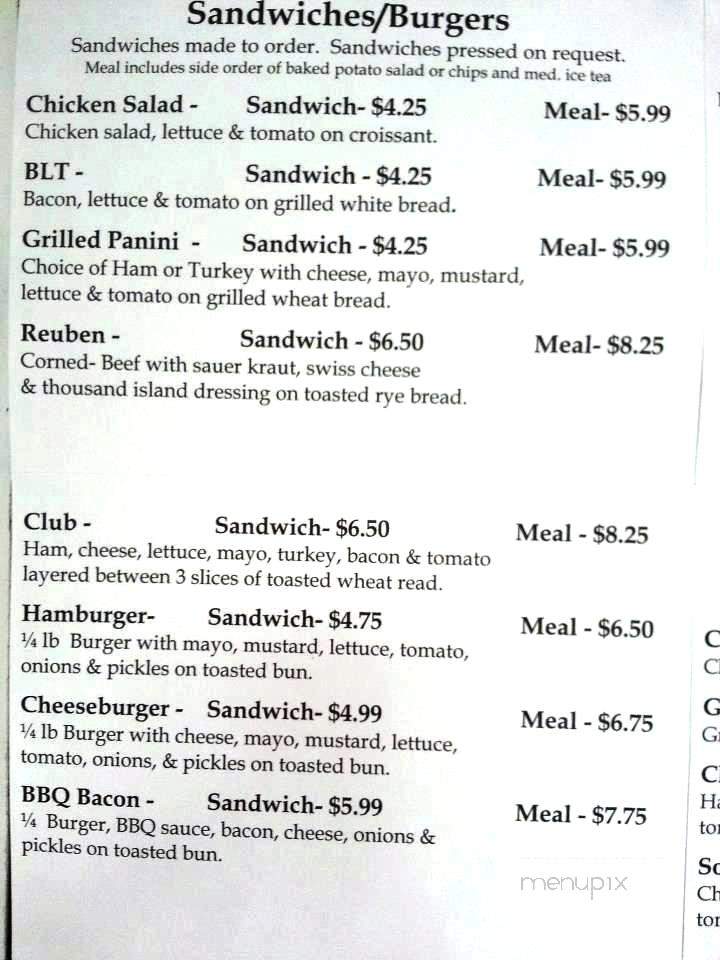 Creations & More Coffee Shop & Cafe - Hurley, MS menu_pic