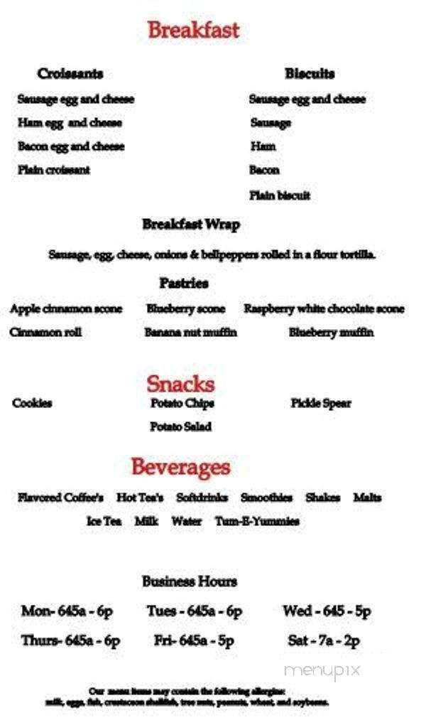 Creations & More Coffee Shop & Cafe - Hurley, MS menu_pic