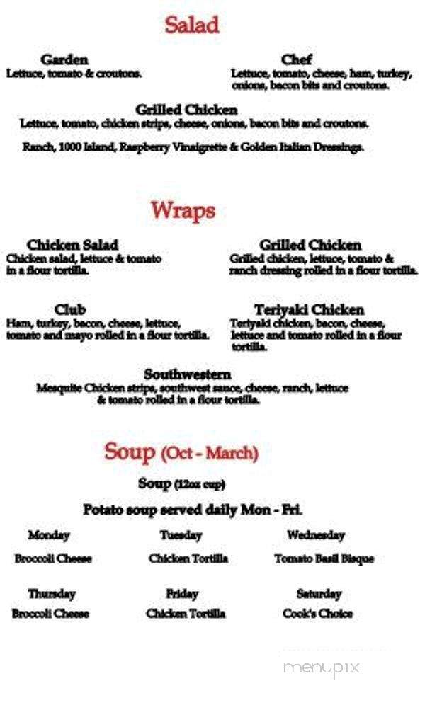 Creations & More Coffee Shop & Cafe - Hurley, MS menu_pic