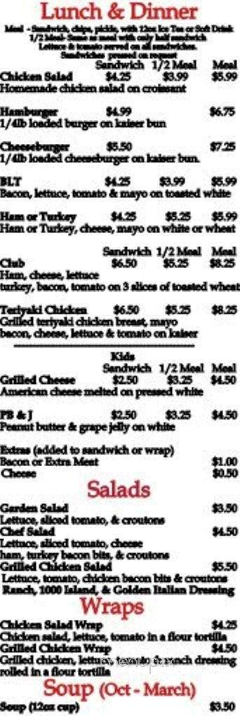 Creations & More Coffee Shop & Cafe - Hurley, MS menu_pic