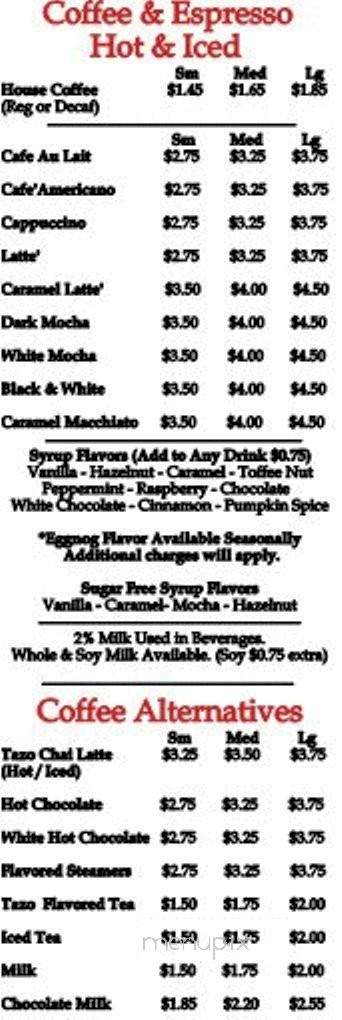 Creations & More Coffee Shop & Cafe - Hurley, MS menu_pic