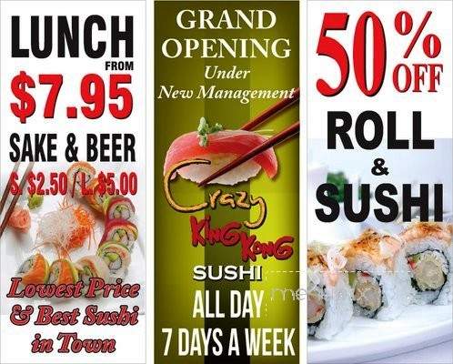 Crazy King Kong Sushi - Thousand Oaks, CA menu_pic
