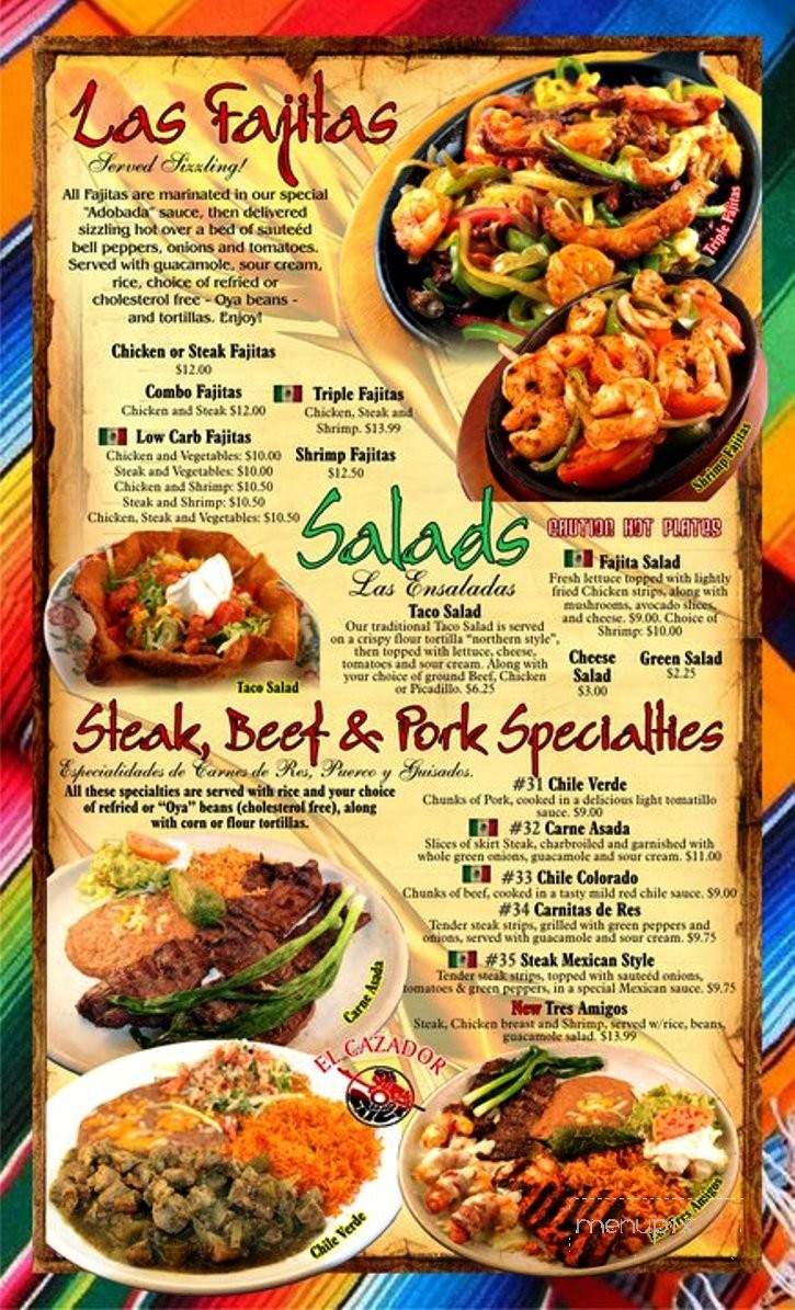 El Cazador - Clarinda, IA menu_pic