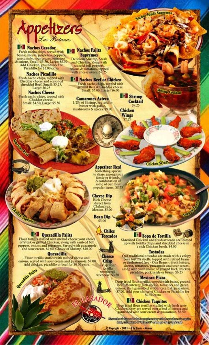 El Cazador - Clarinda, IA menu_pic