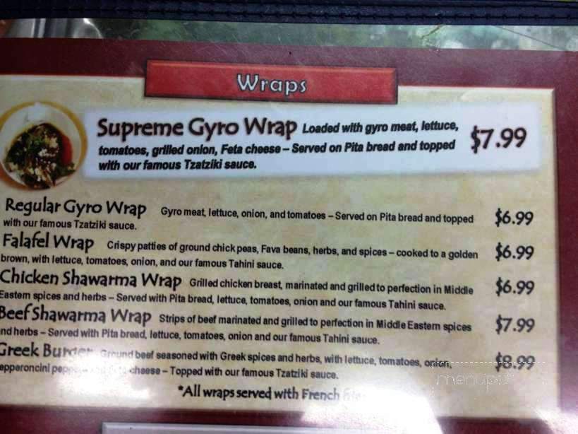 Zaid's - McAlester, OK menu_pic