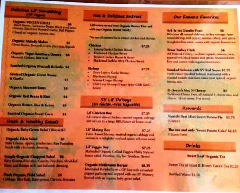 Sweet Yams - San Antonio, TX menu_pic