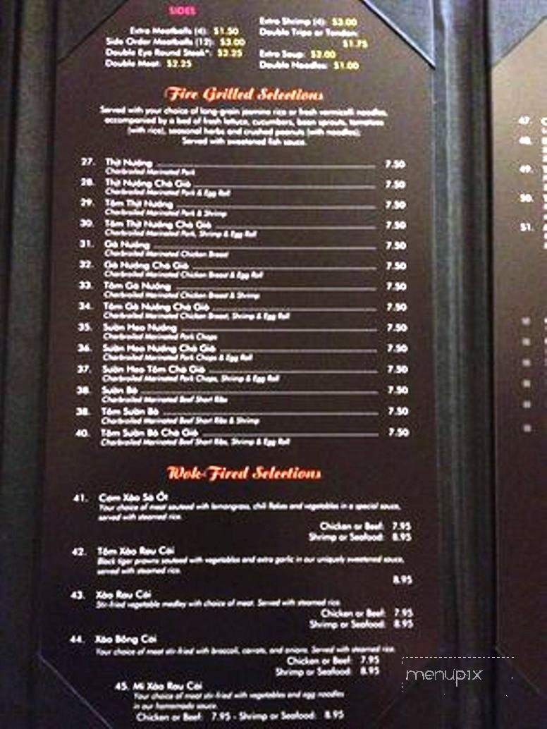 Super Bowl Pho - Des Moines, WA menu_pic