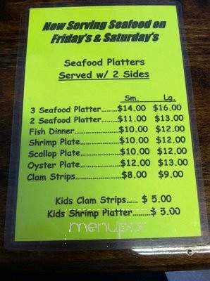 Roy's Hot Rod grill - Jacksonville, NC menu_pic