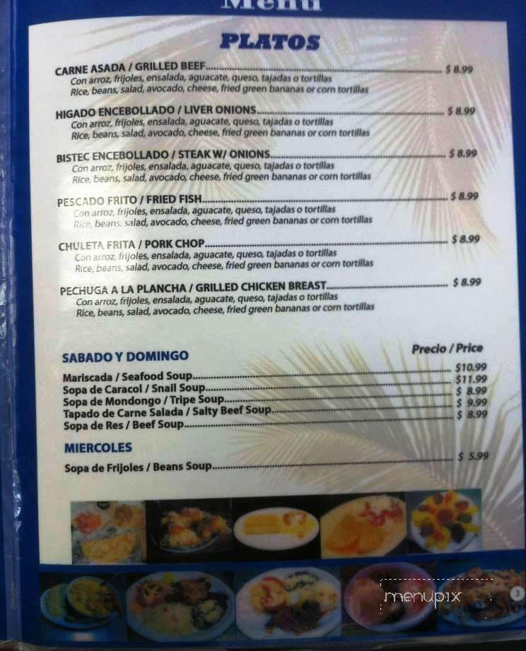 Mi Cocina Hondurena - Garland, TX menu_pic