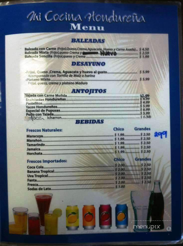 Mi Cocina Hondurena - Garland, TX menu_pic