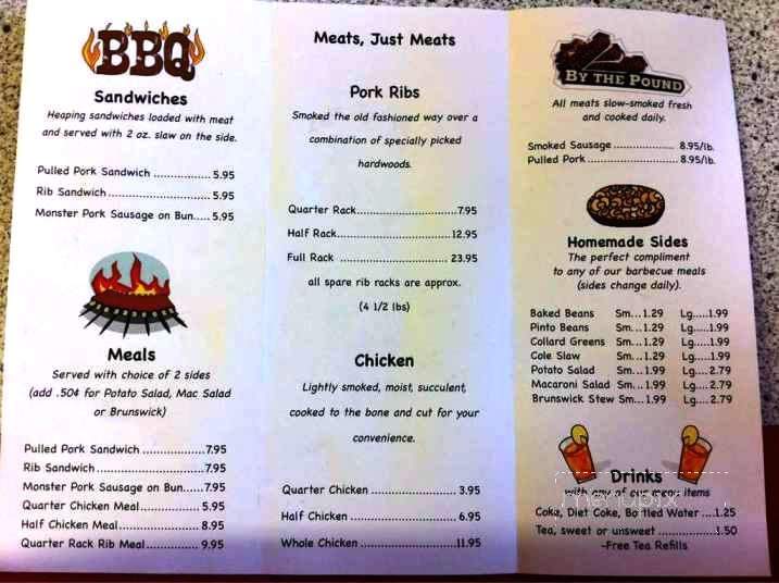 111 BBQ Pit - Moultrie, GA menu_pic