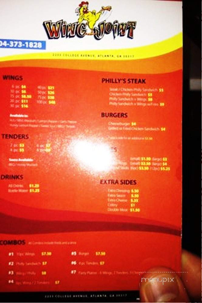 Wing Joint - Atlanta, GA menu_pic