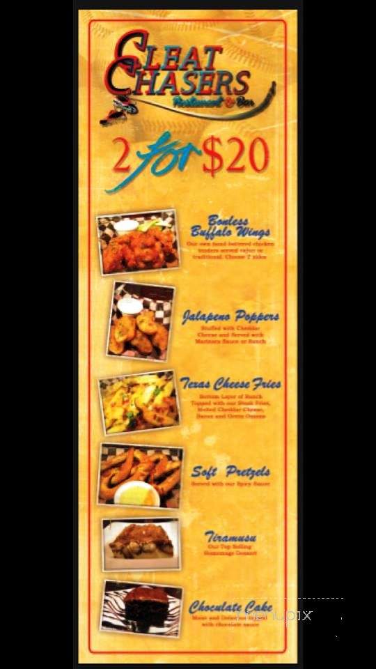 Cleat Chasers Restaurant & Bar - Myrtle Beach, SC menu_pic
