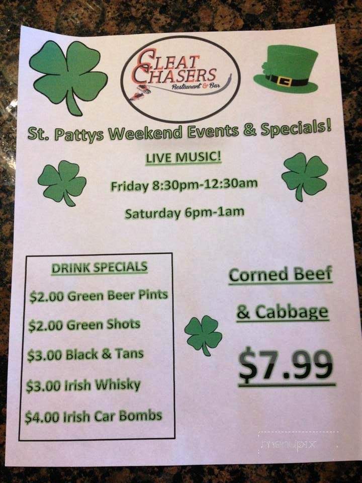 Cleat Chasers Restaurant & Bar - Myrtle Beach, SC menu_pic