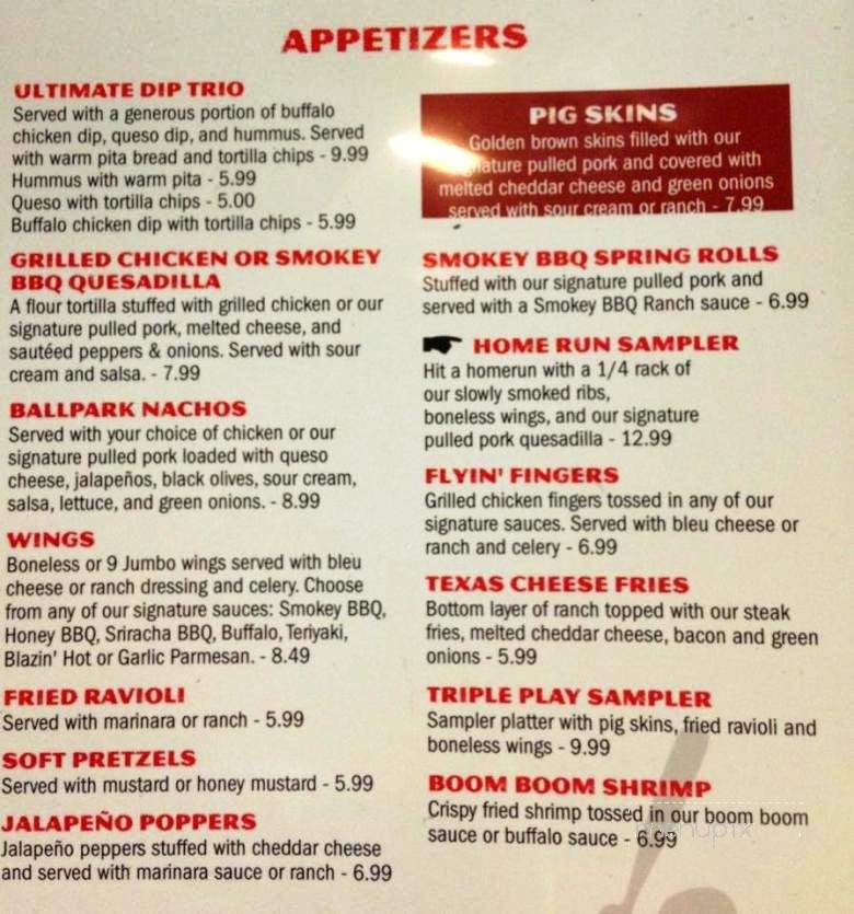 Cleat Chasers Restaurant & Bar - Myrtle Beach, SC menu_pic
