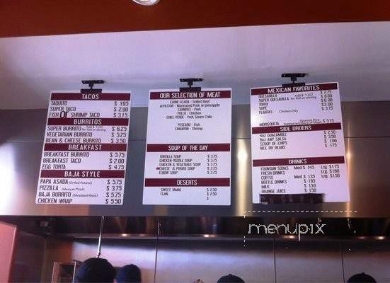 Tortilla House Taqueria - Morgan Hill, CA menu_pic