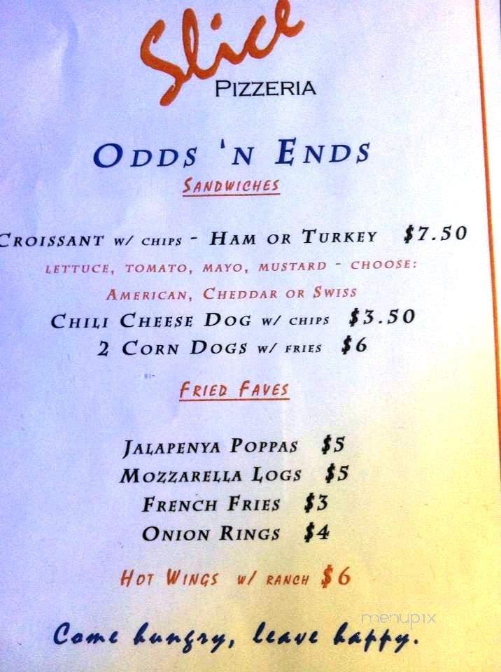 Slice Pizzeria - Colorado Springs, CO menu_pic