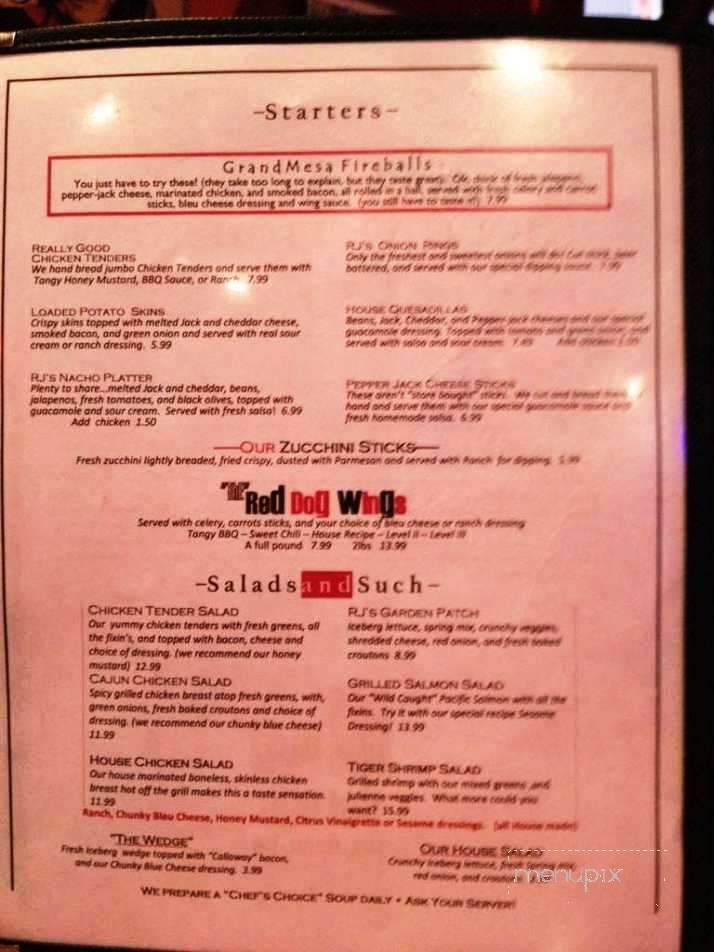 RJ 's Steak House - Cedaredge, CO menu_pic