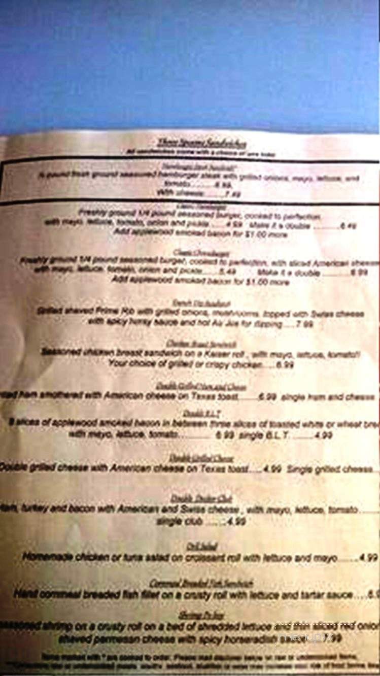 Three Spoons Diner - Greenfield, OH menu_pic