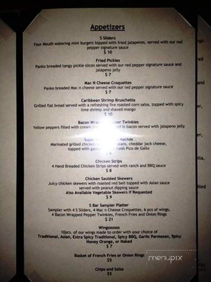 S Bar and Grill - Moreno Valley, CA menu_pic