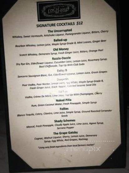 Lock & Key - Los Angeles, CA menu_pic