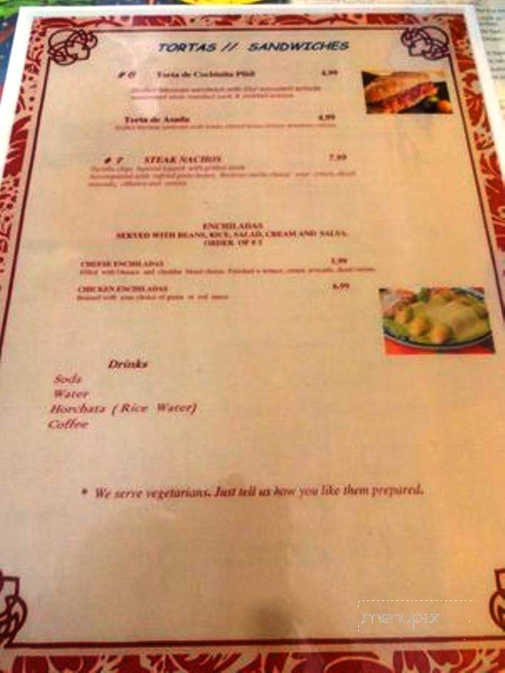Chicken Itza - Las Vegas, NV menu_pic