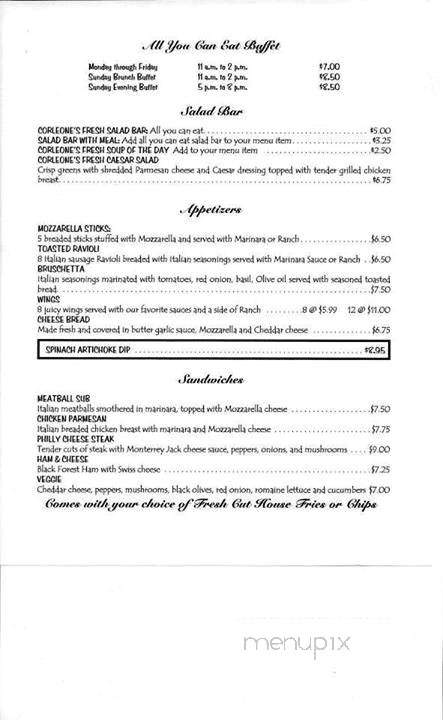 Corleones - Iola, KS menu_pic