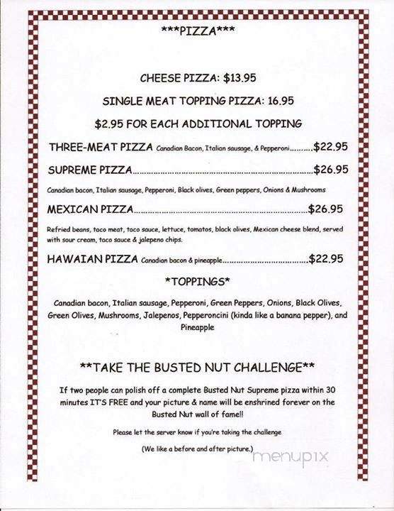 Busted Nut Bar Grill - Murdo, SD menu_pic