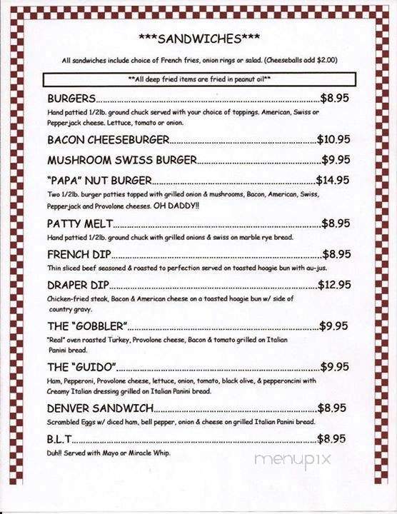 Busted Nut Bar Grill - Murdo, SD menu_pic