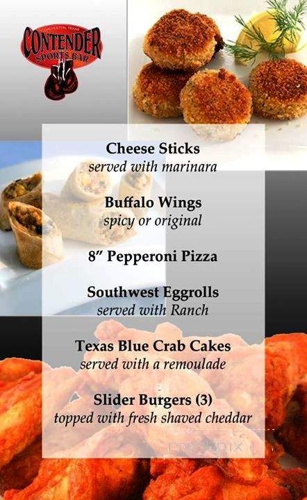 Contender Sports Bar - Galveston, TX menu_pic