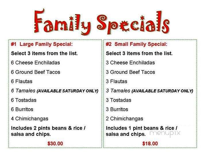 Elena's Mexican - Dearborn, MI menu_pic
