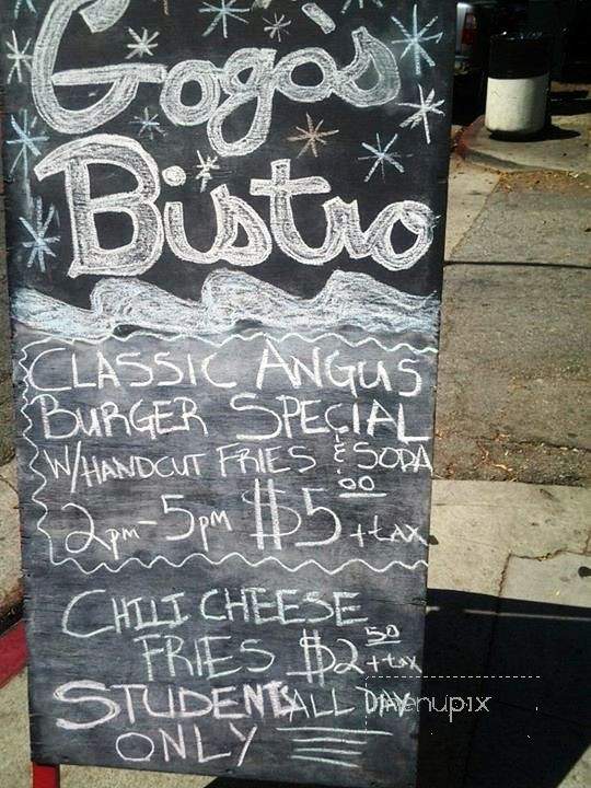 Gogo's Bistro - Los Angeles, CA menu_pic