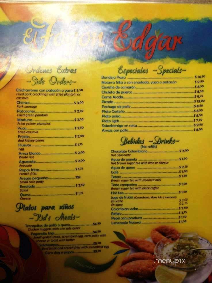 Fogon de Edgar - Oklahoma City, OK menu_pic
