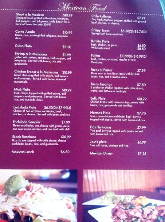 Casa Bella - San Angelo, TX menu_pic