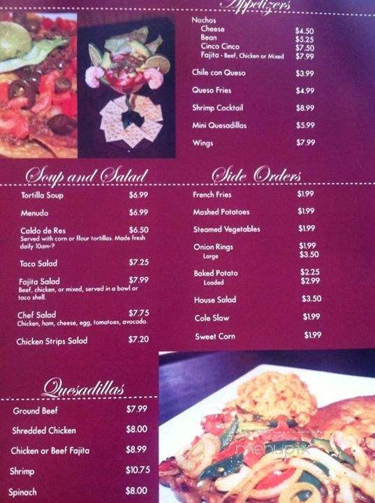 Casa Bella - San Angelo, TX menu_pic