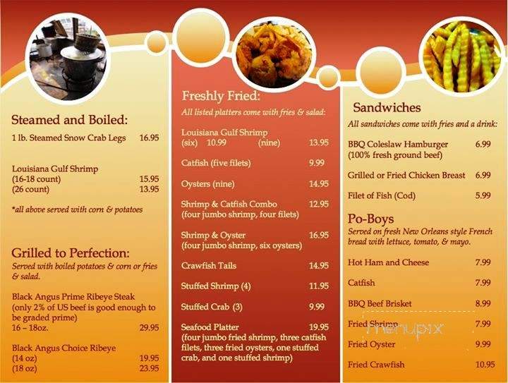 Poboy's Seafood & Crawfish - Mansura, LA menu_pic