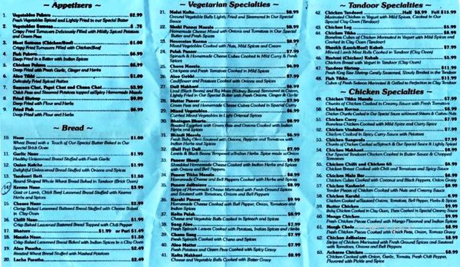 Zaika - Philadelphia, PA menu_pic