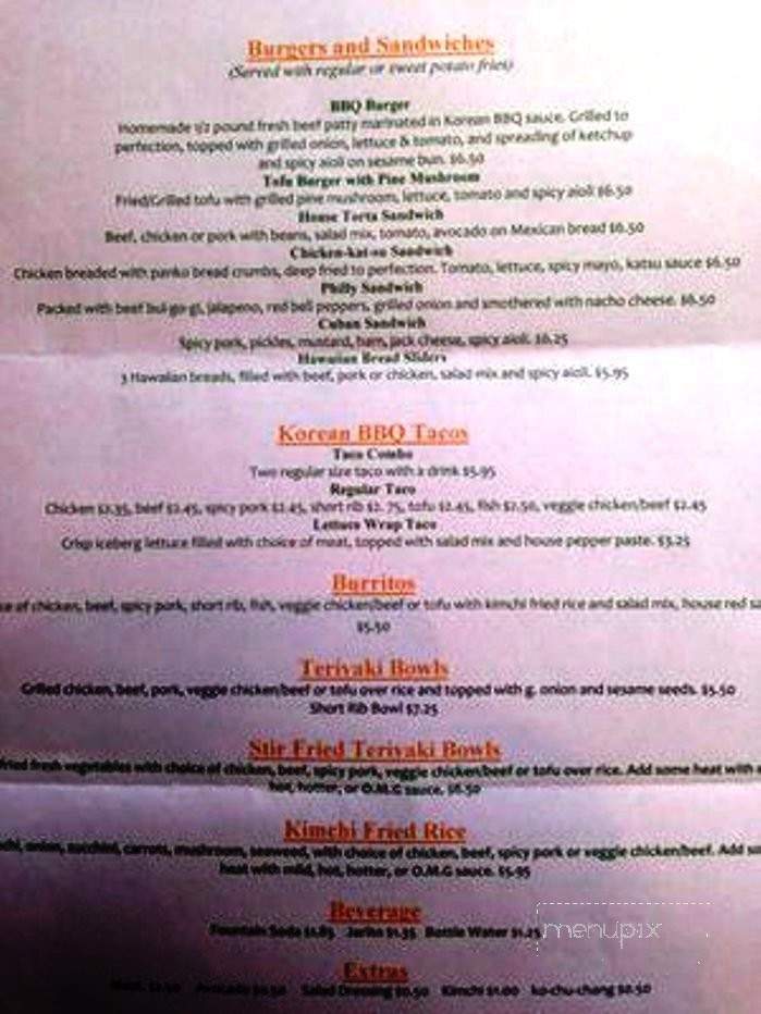 Red Hot Kitchen - Loma Linda, CA menu_pic