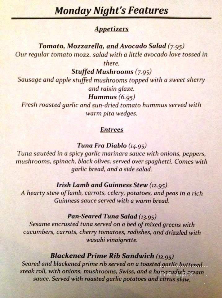 Kennedy's - Belvidere, NJ menu_pic