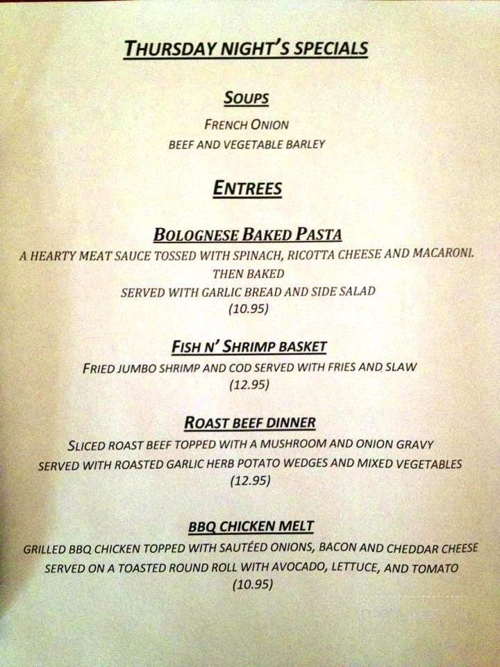 Kennedy's - Belvidere, NJ menu_pic