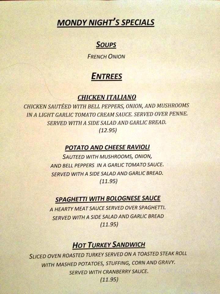 Kennedy's - Belvidere, NJ menu_pic