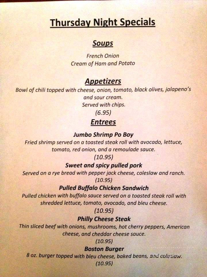 Kennedy's - Belvidere, NJ menu_pic