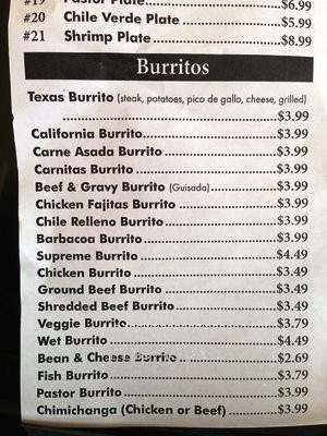 Armando's - Abilene, TX menu_pic